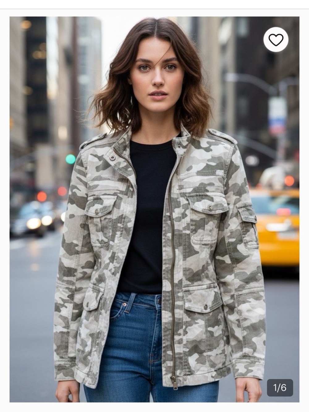 Kensie Camo Shirt Jacket in Olive & Khaki